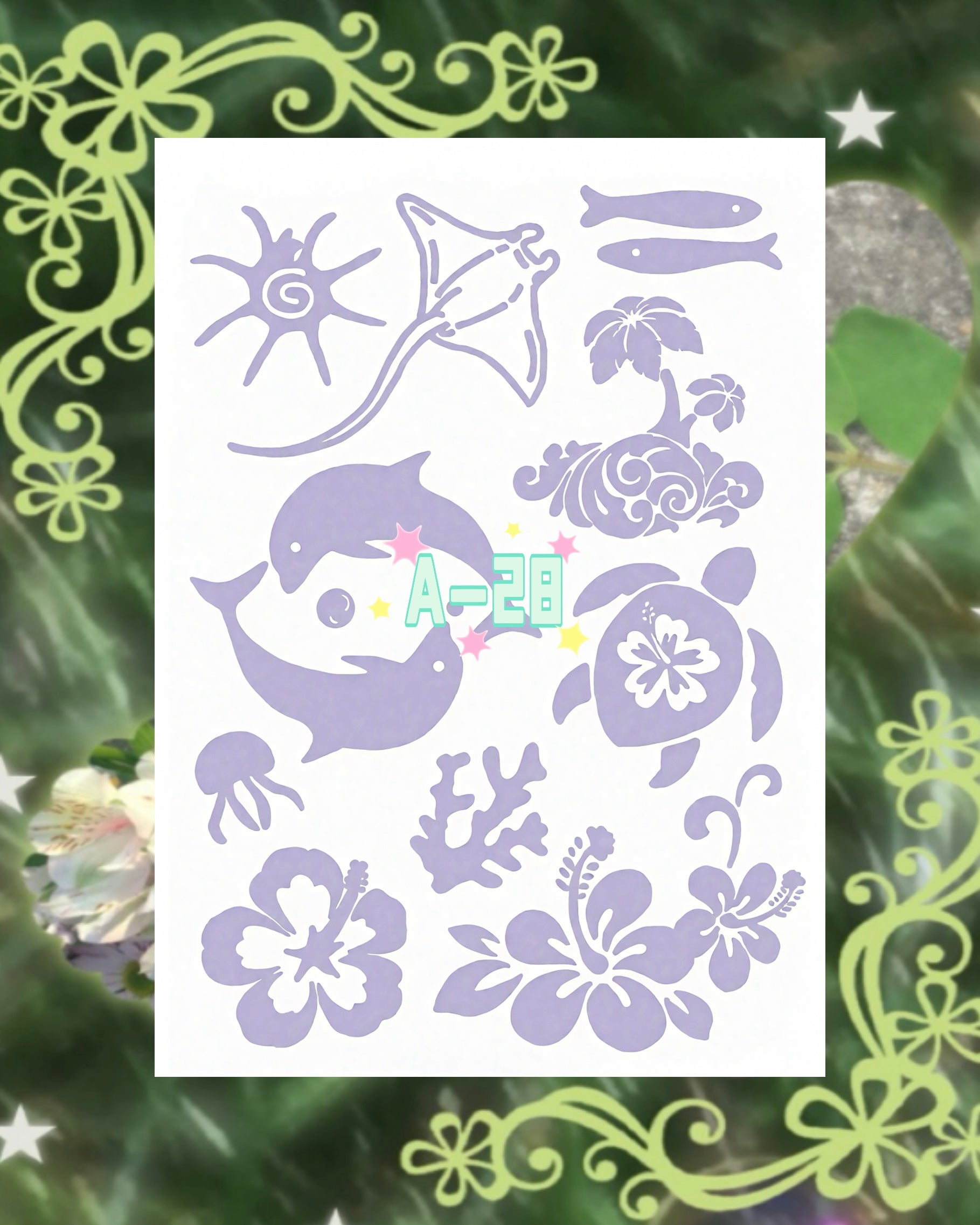 DIY Glitter Tattoo Sticker-A series