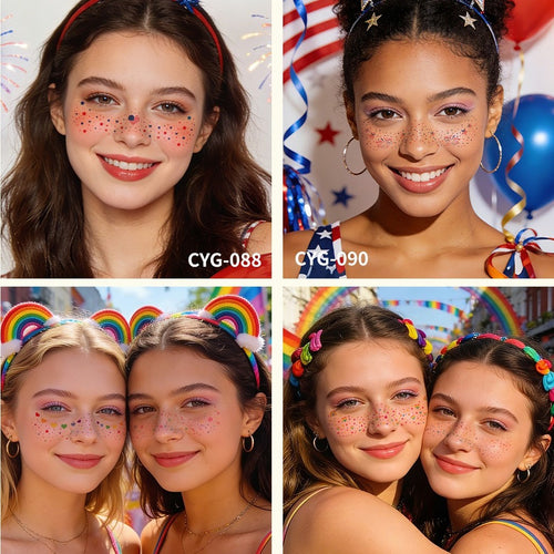 10 PCS Face Makeup Tattoo Stickers
