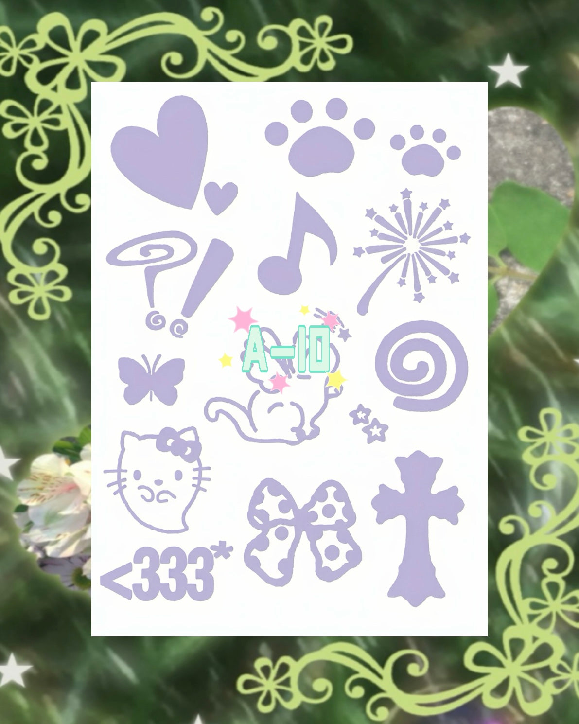 DIY Glitter Tattoo Sticker-A series