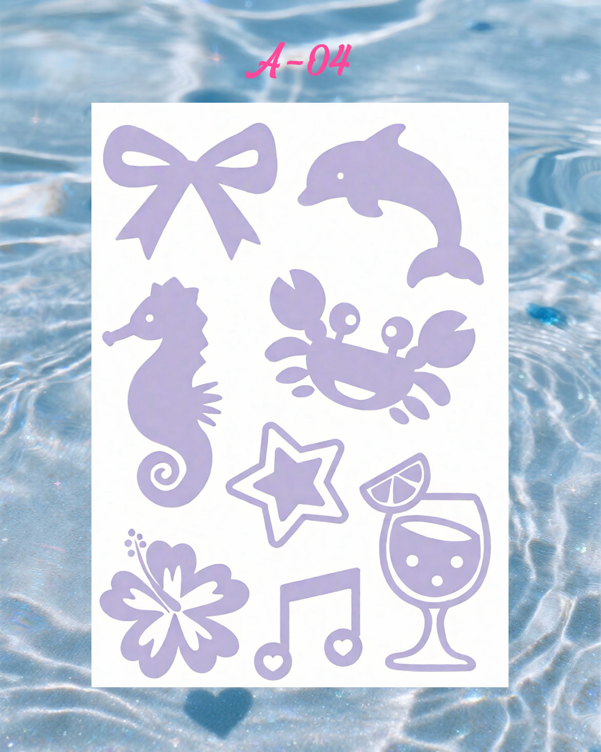 DIY Glitter Tattoo Sticker-A series