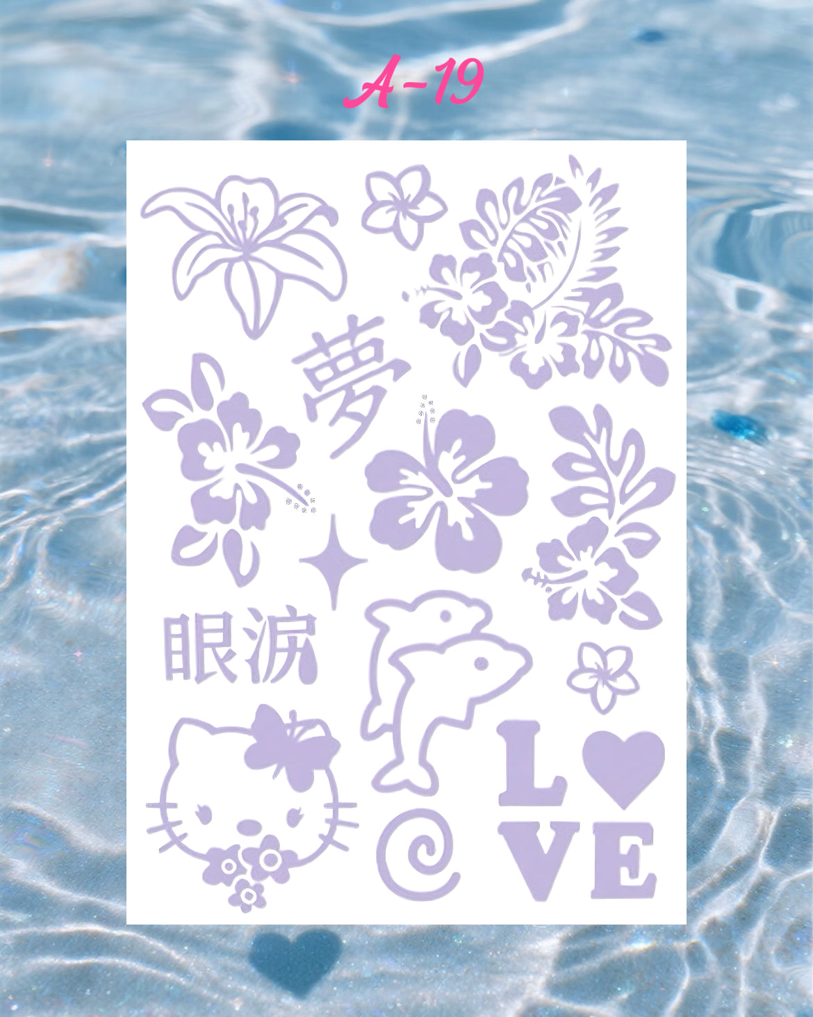 DIY Glitter Tattoo Sticker-A series