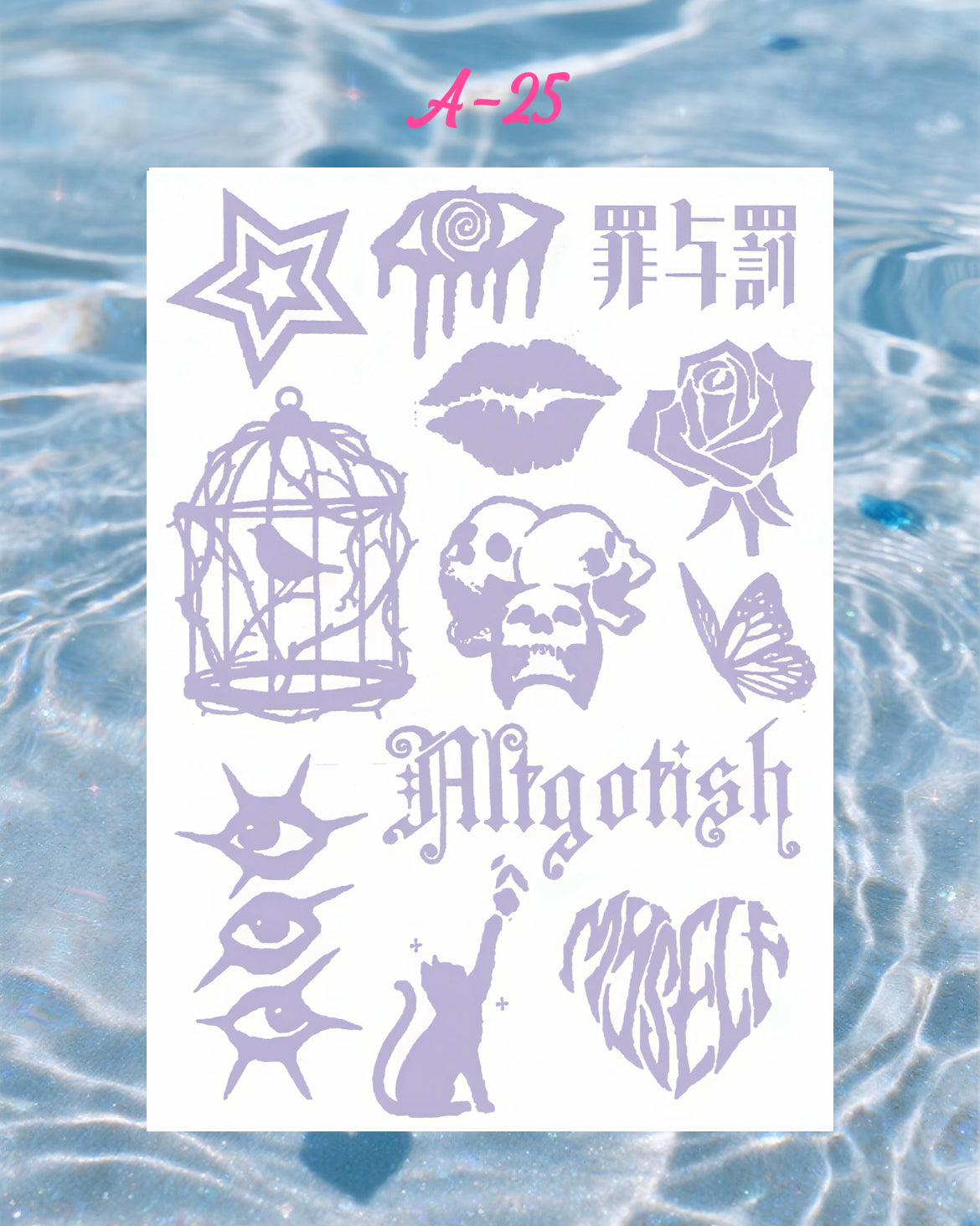 DIY Glitter Tattoo Sticker-A series