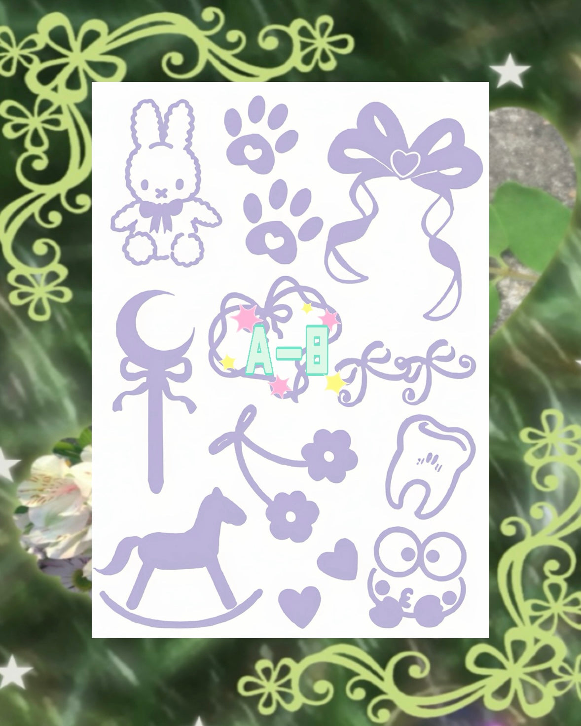DIY Glitter Tattoo Sticker-A series