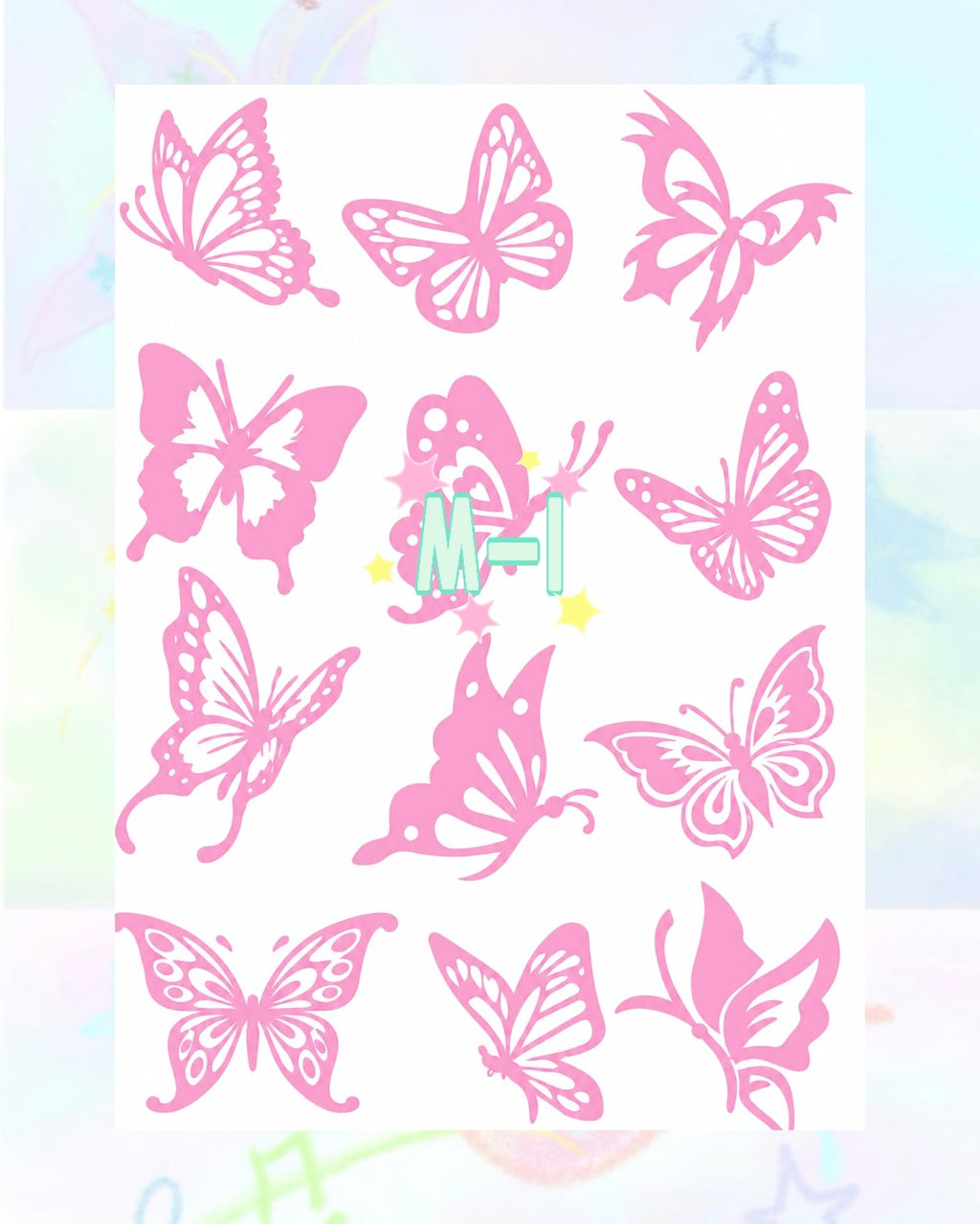 1 Sheet DIY Glitter Tattoos - M Series