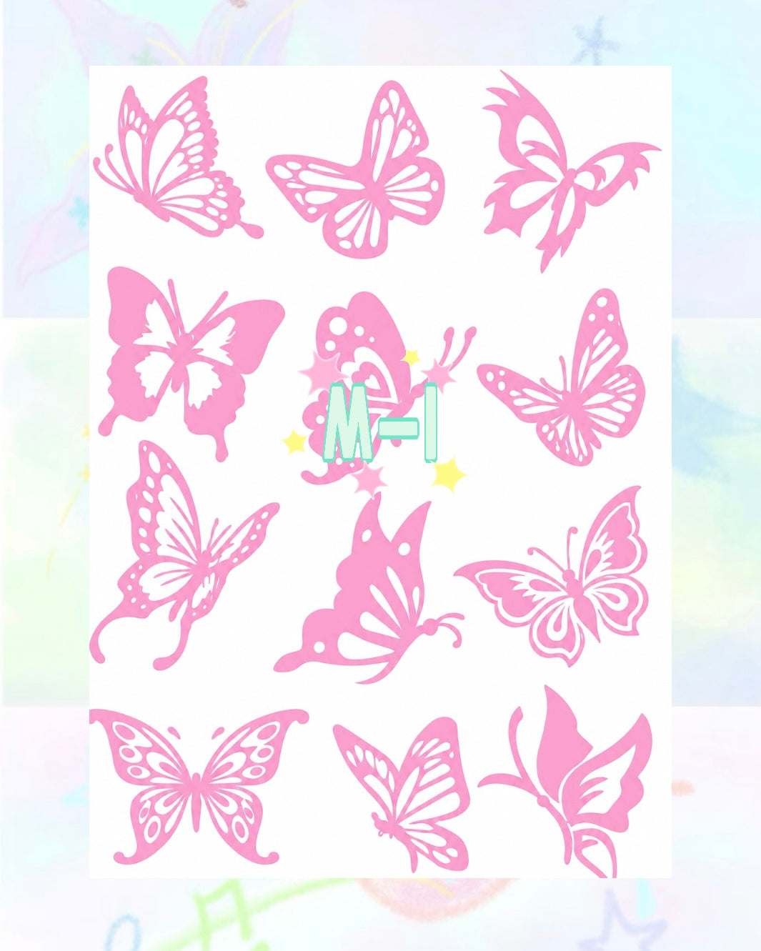 1 Sheet DIY Glitter Tattoos - M Series