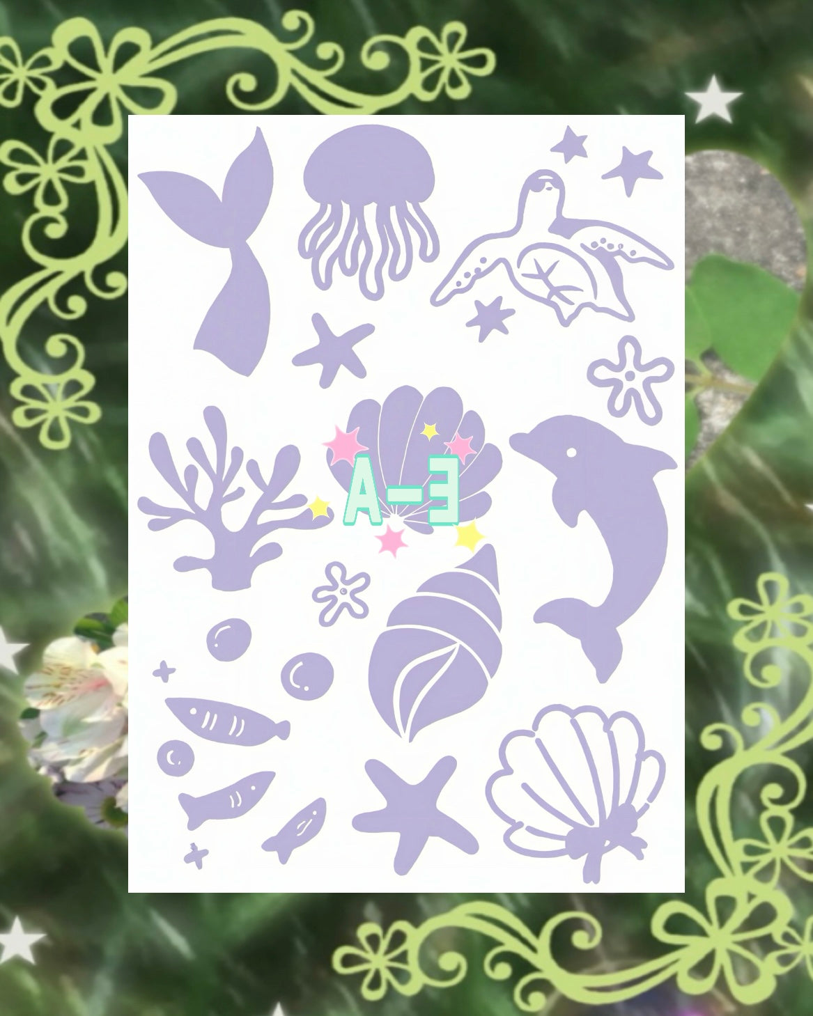 DIY Glitter Tattoo Sticker-A series