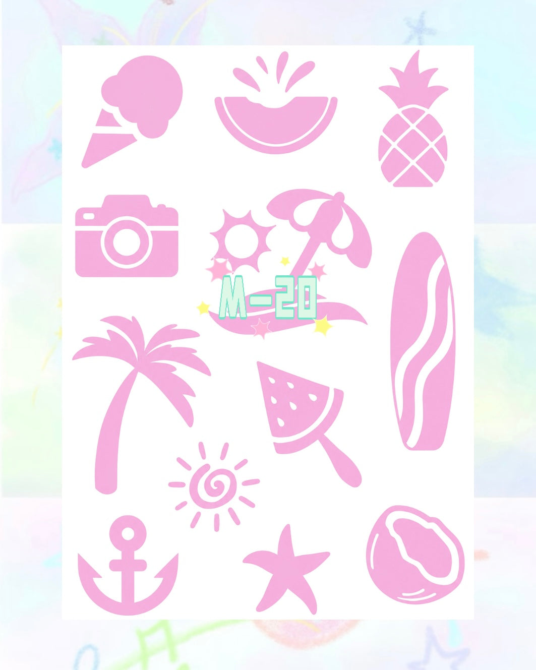 1 Sheet DIY Glitter Tattoos - M Series