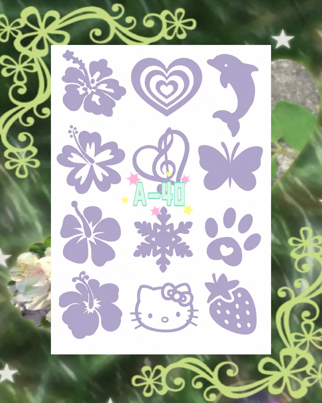 DIY Glitter Tattoo Sticker-A series