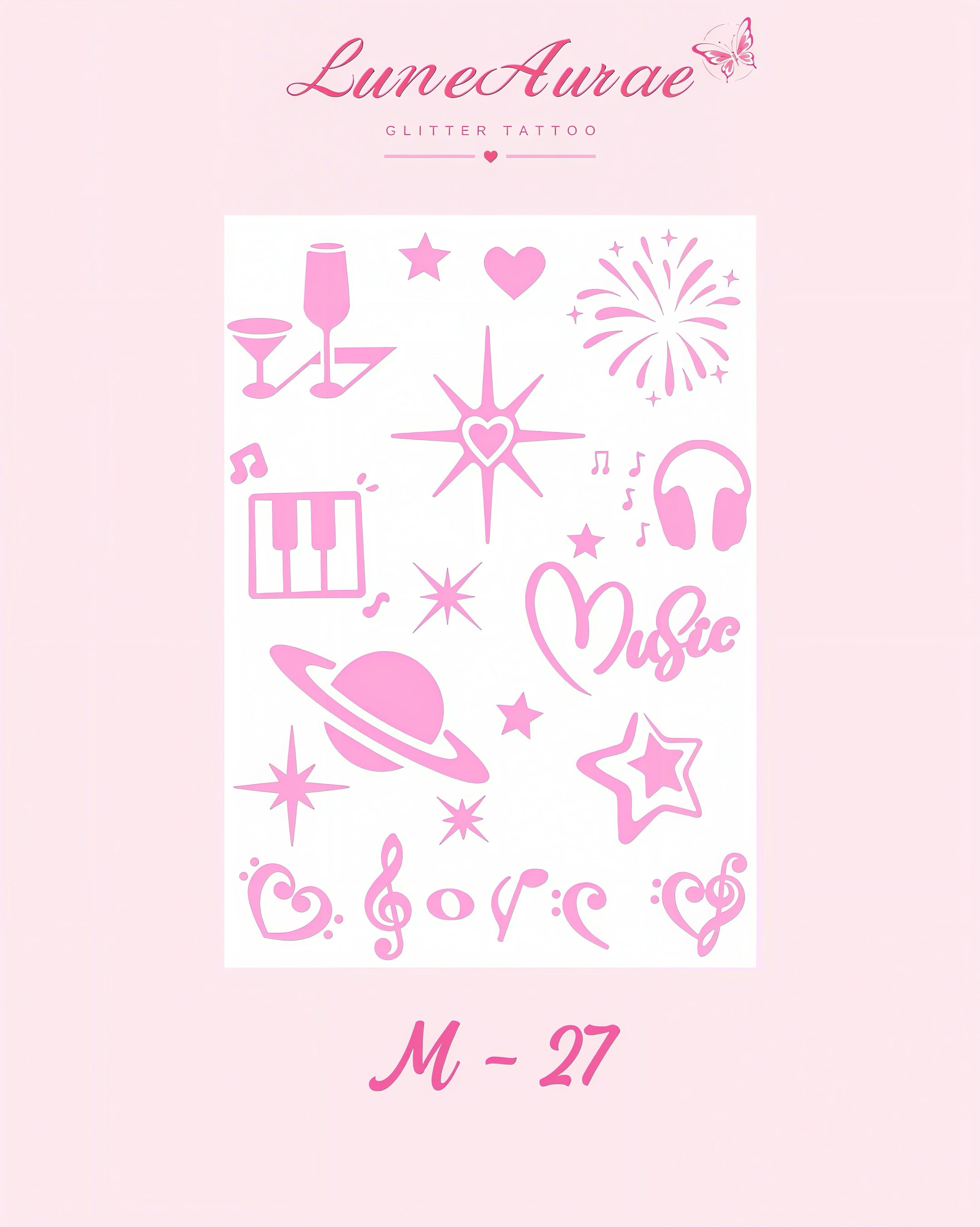 DIY Glitter Tattoo Sticker - M Series