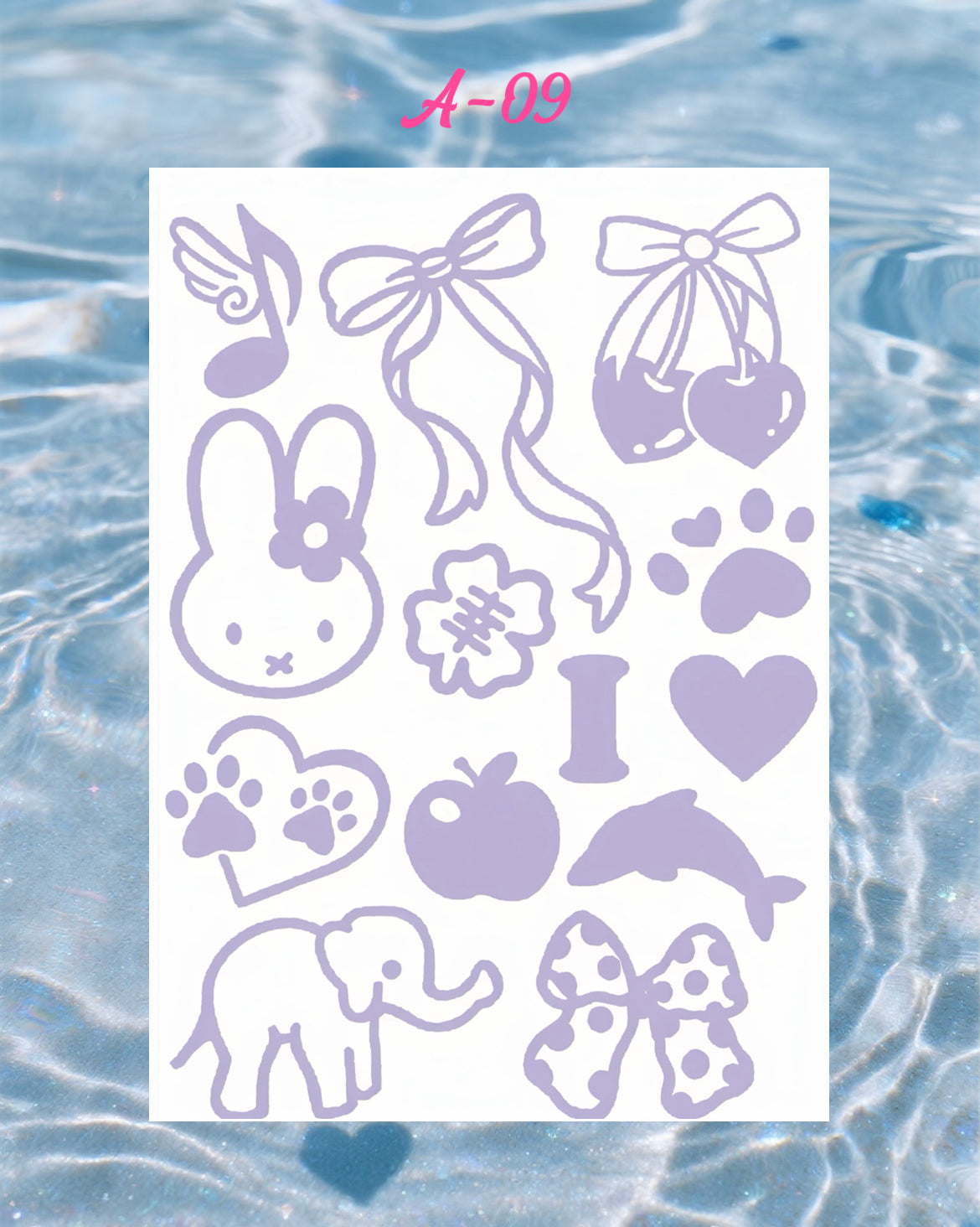 DIY Glitter Tattoo Sticker-A series