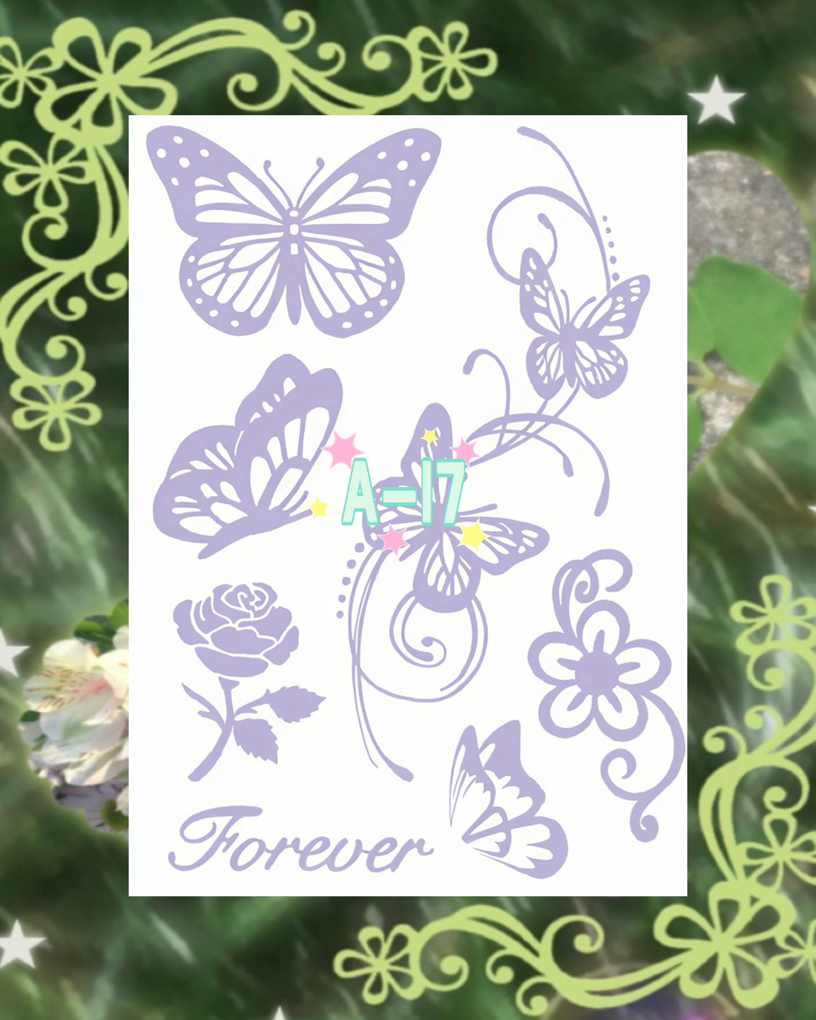 DIY Glitter Tattoo Sticker-A series