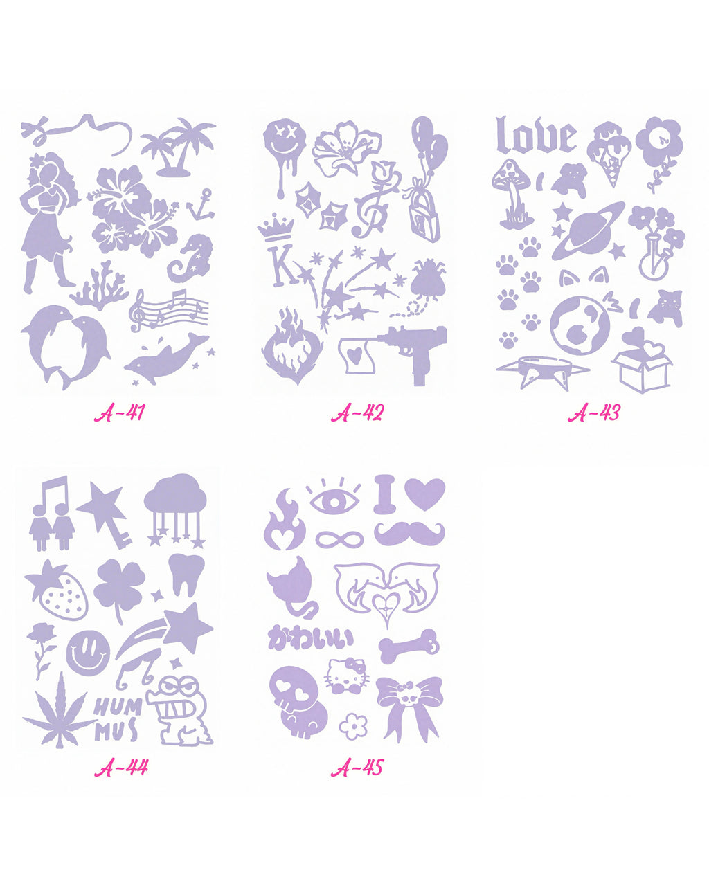 DIY Glitter Tattoo Sticker Set- A Series New Arrival