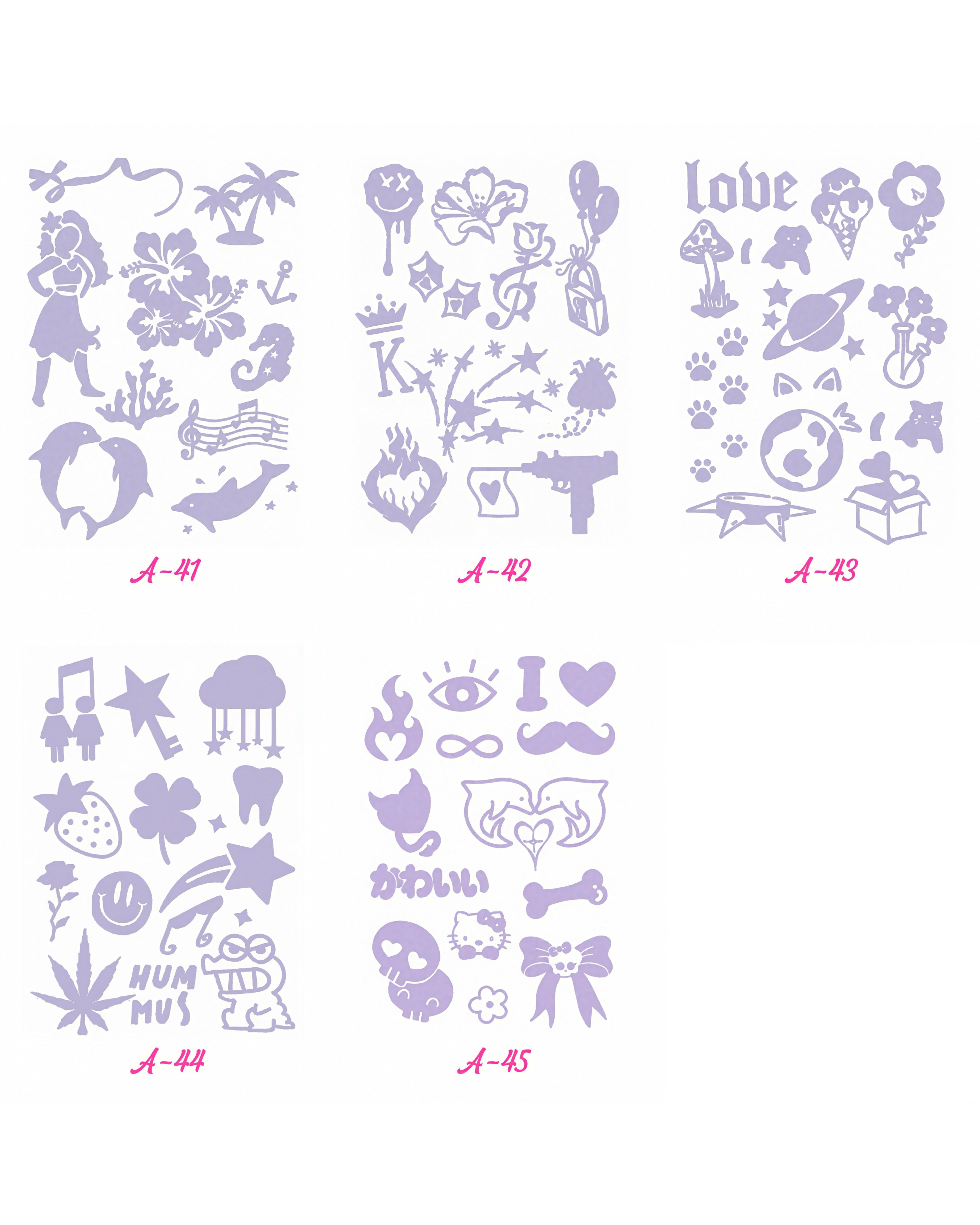 DIY Glitter Tattoo Sticker Set- A Series New Arrival