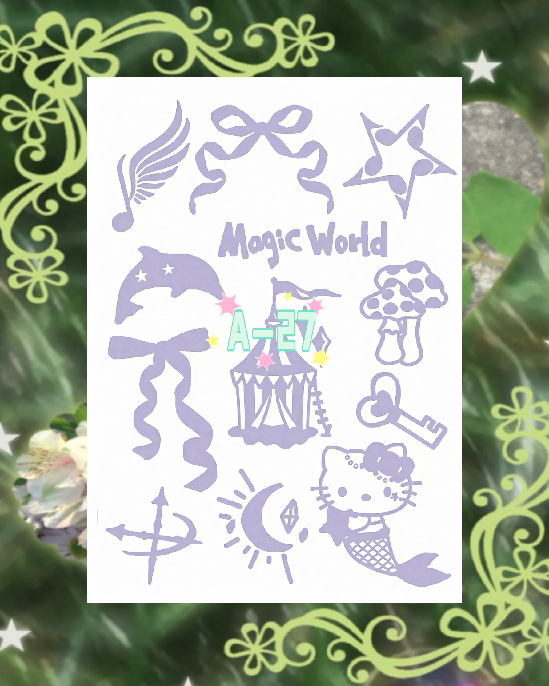 DIY Glitter Tattoo Sticker-A series