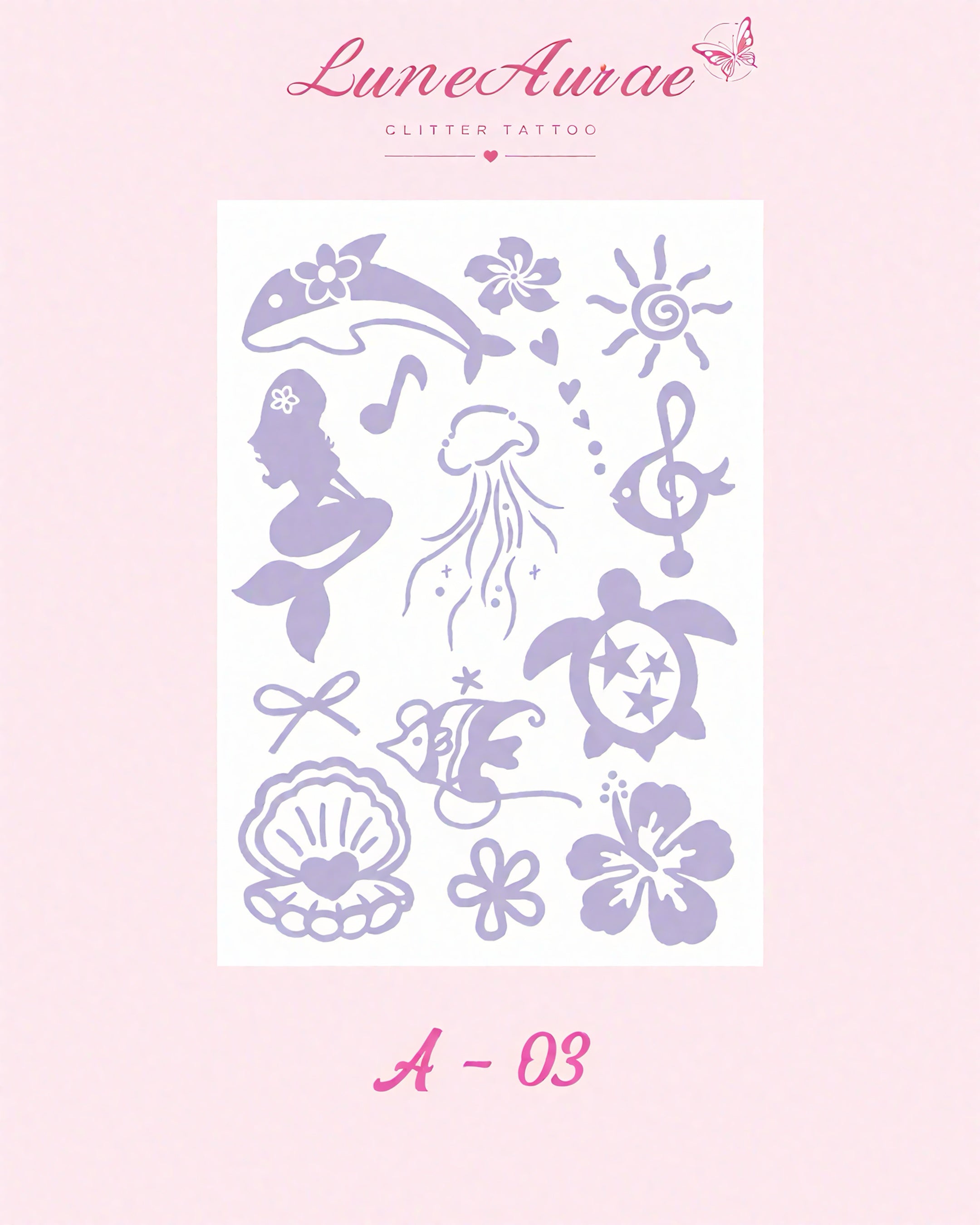DIY Glitter Tattoo Sticker-A series