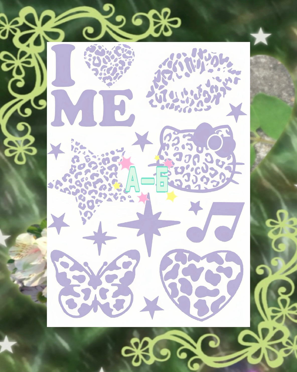 DIY Glitter Tattoo Sticker-A series
