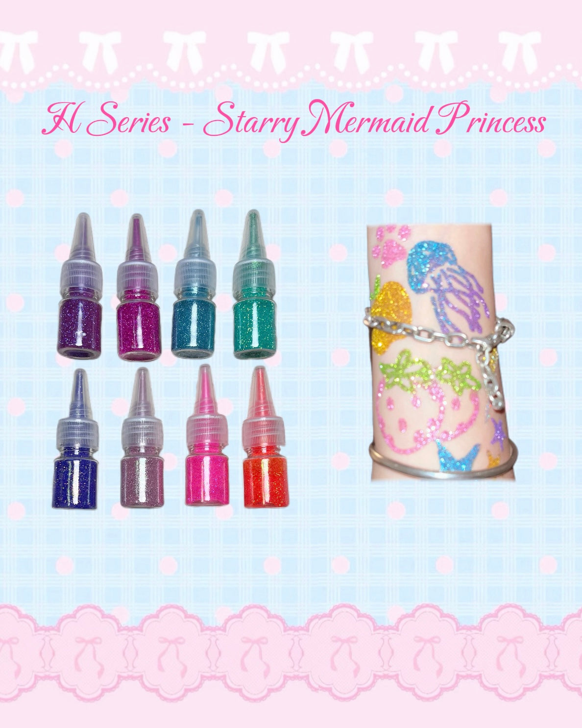 DIY Glitter Tattoo Sticker Set-A series