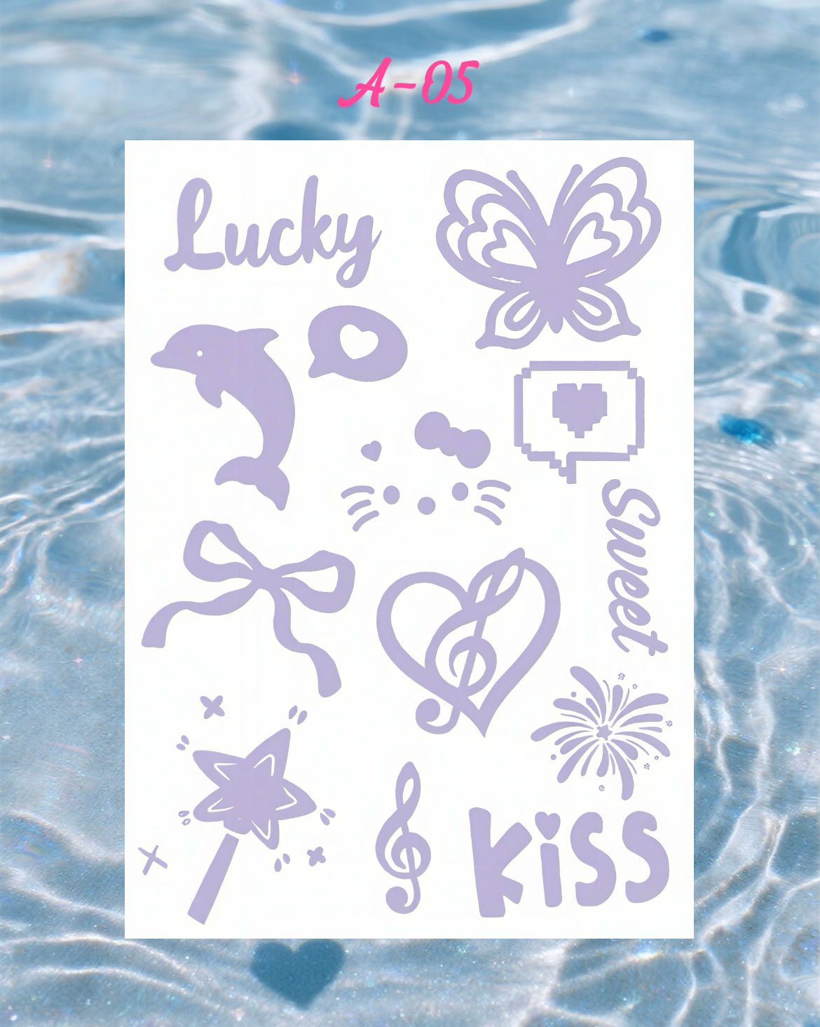 DIY Glitter Tattoo Sticker-A series