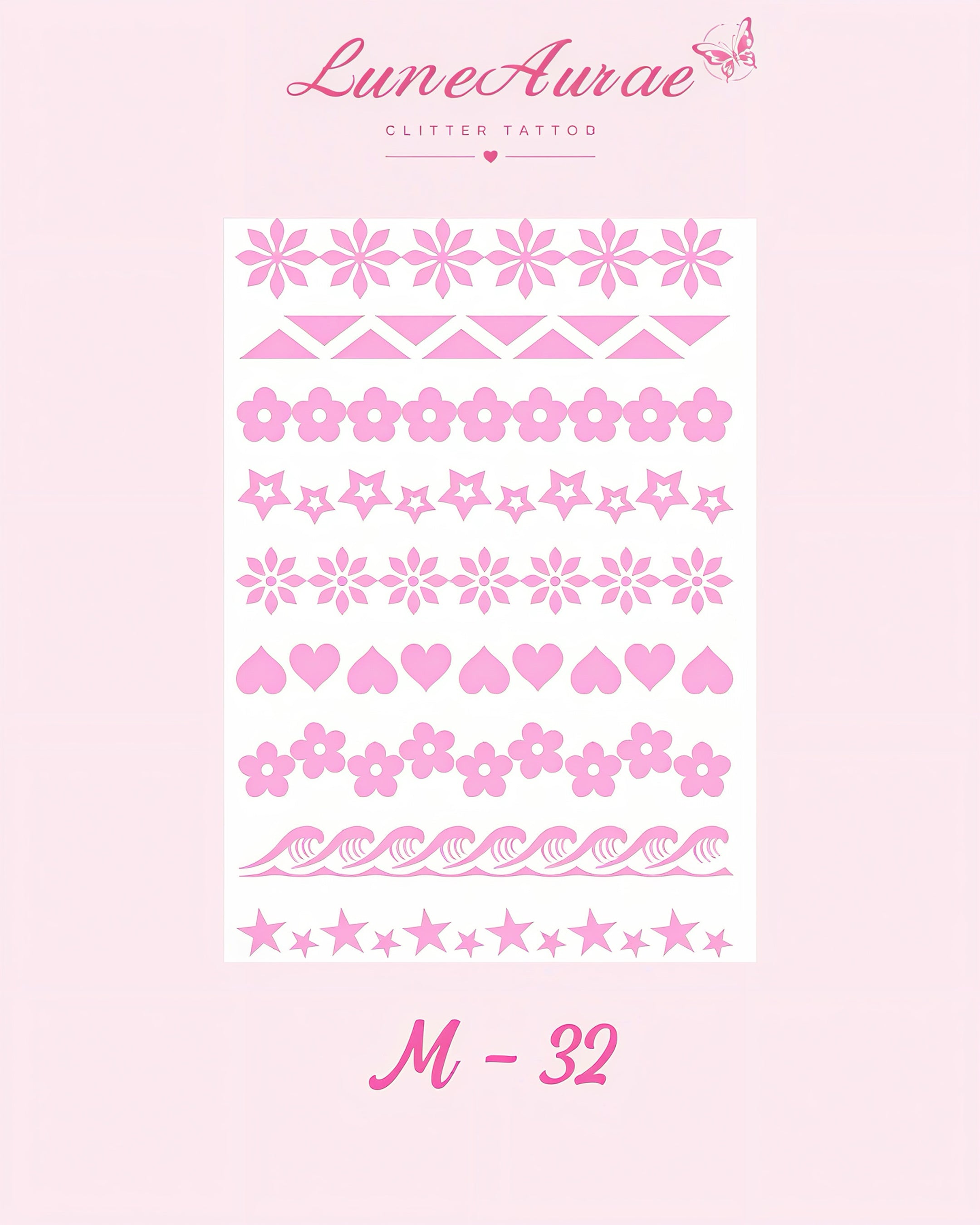 DIY Glitter Tattoo Sticker - M Series