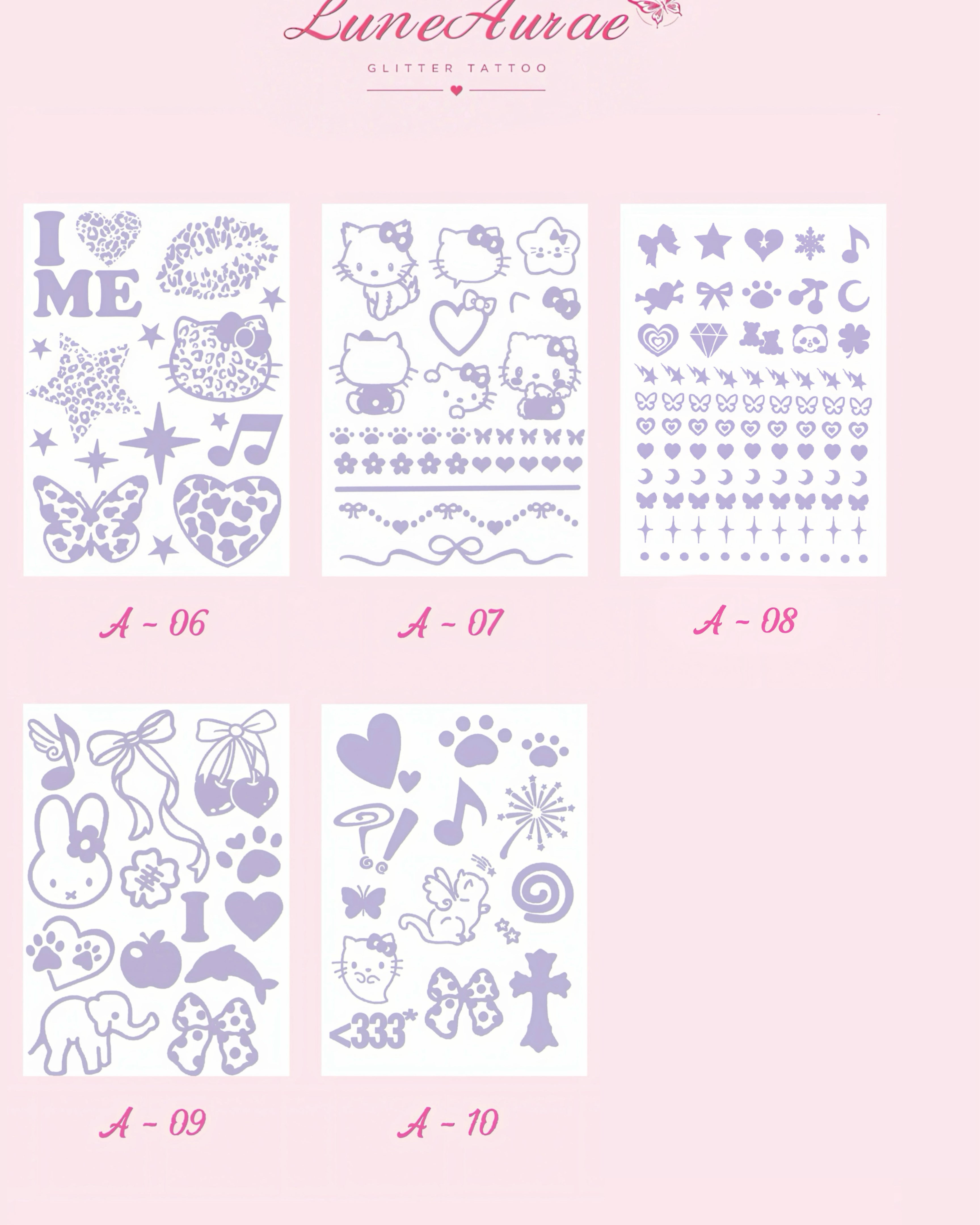 DIY Glitter Tattoo Stickers -A series