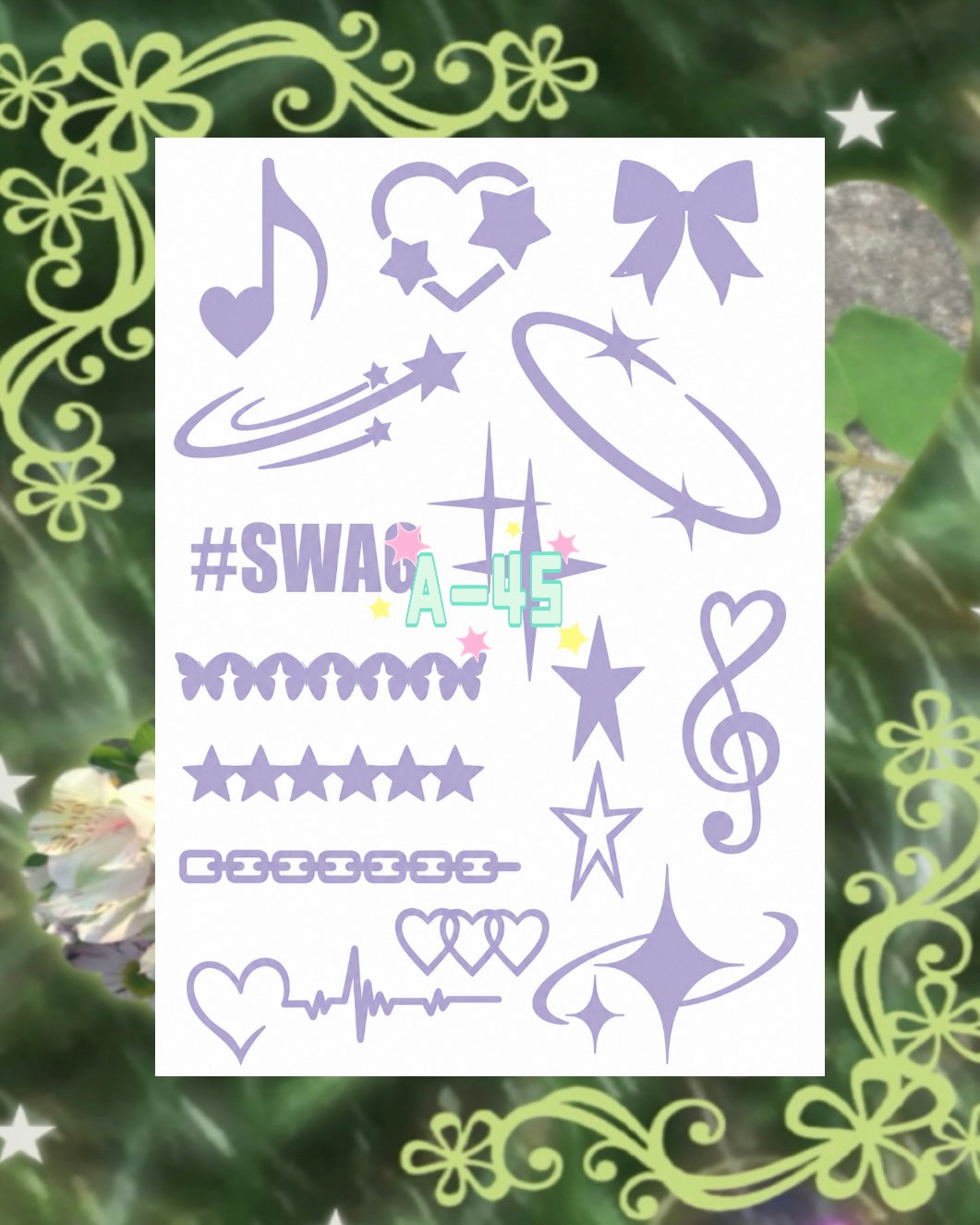 DIY Glitter Tattoo Sticker-A series