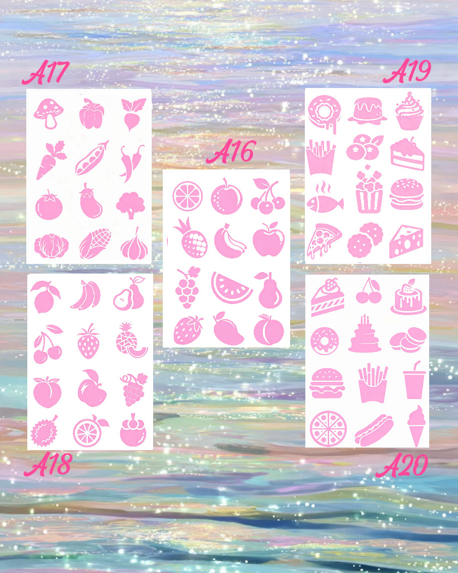 DIY Glitter Tattoo Sticker Set- M series