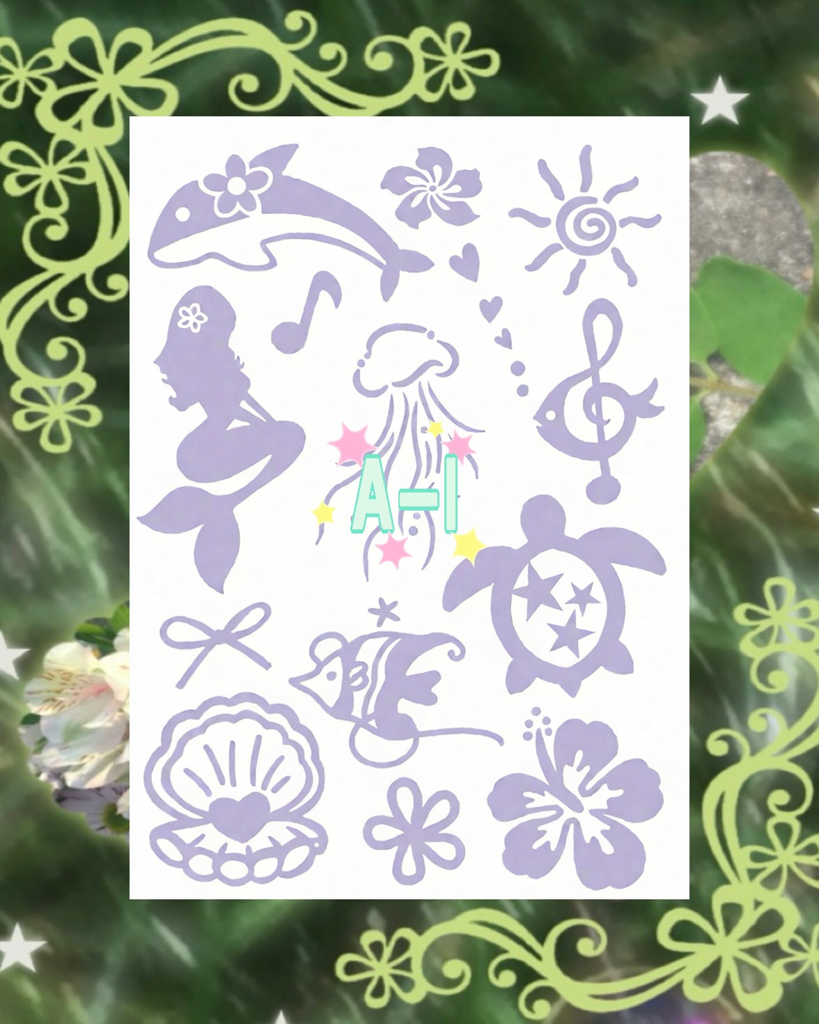 DIY Glitter Tattoo Sticker-A series