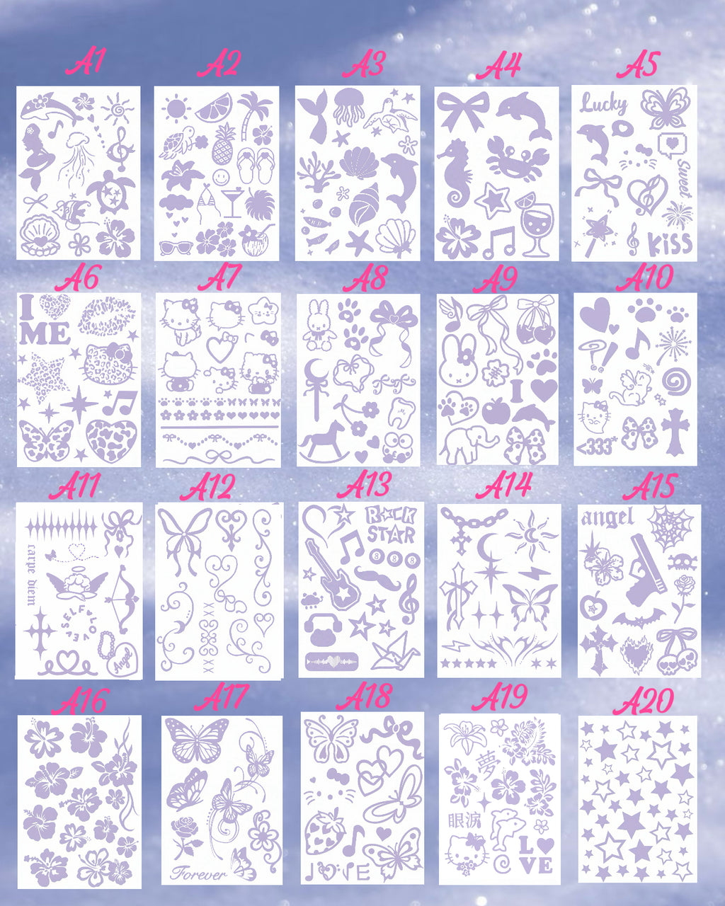 DIY Glitter Tattoo Sticker-Bulk Order