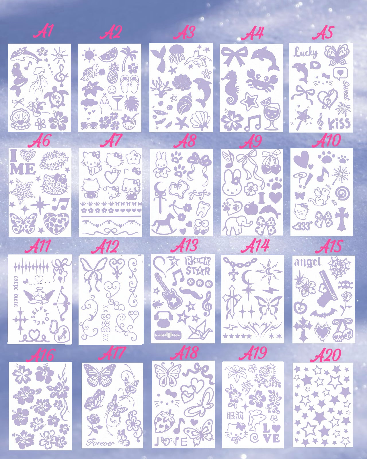DIY Glitter Tattoo Sticker
