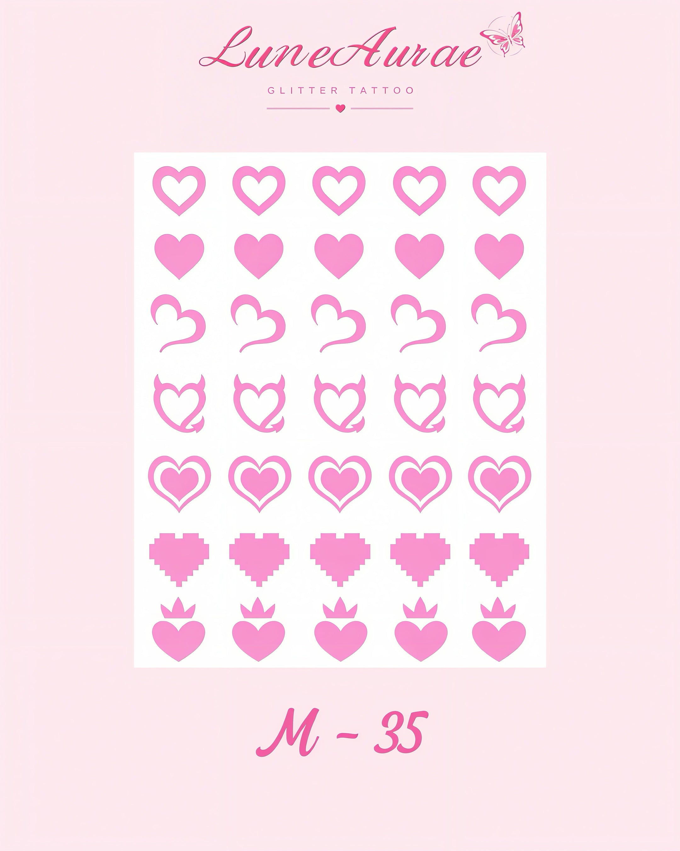 DIY Glitter Tattoo Sticker - M Series