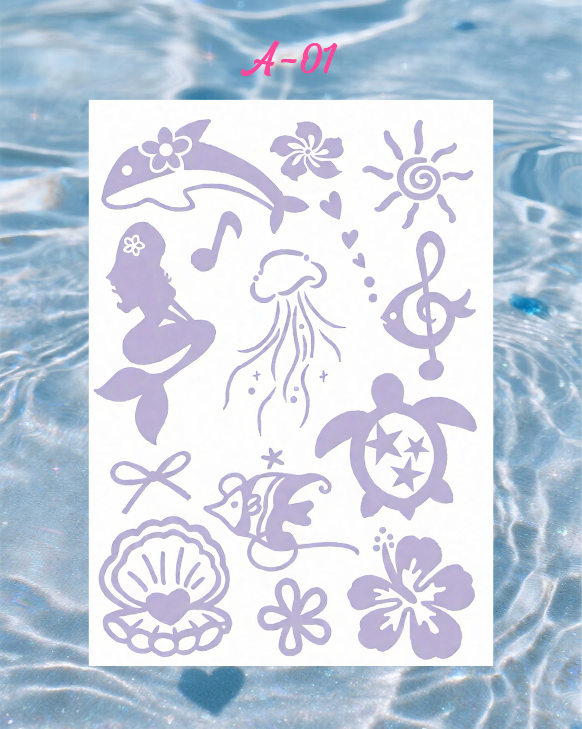 DIY Glitter Tattoo Sticker-A series