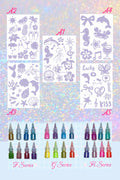 DIY Glitter Tattoo Sticker Set-A series