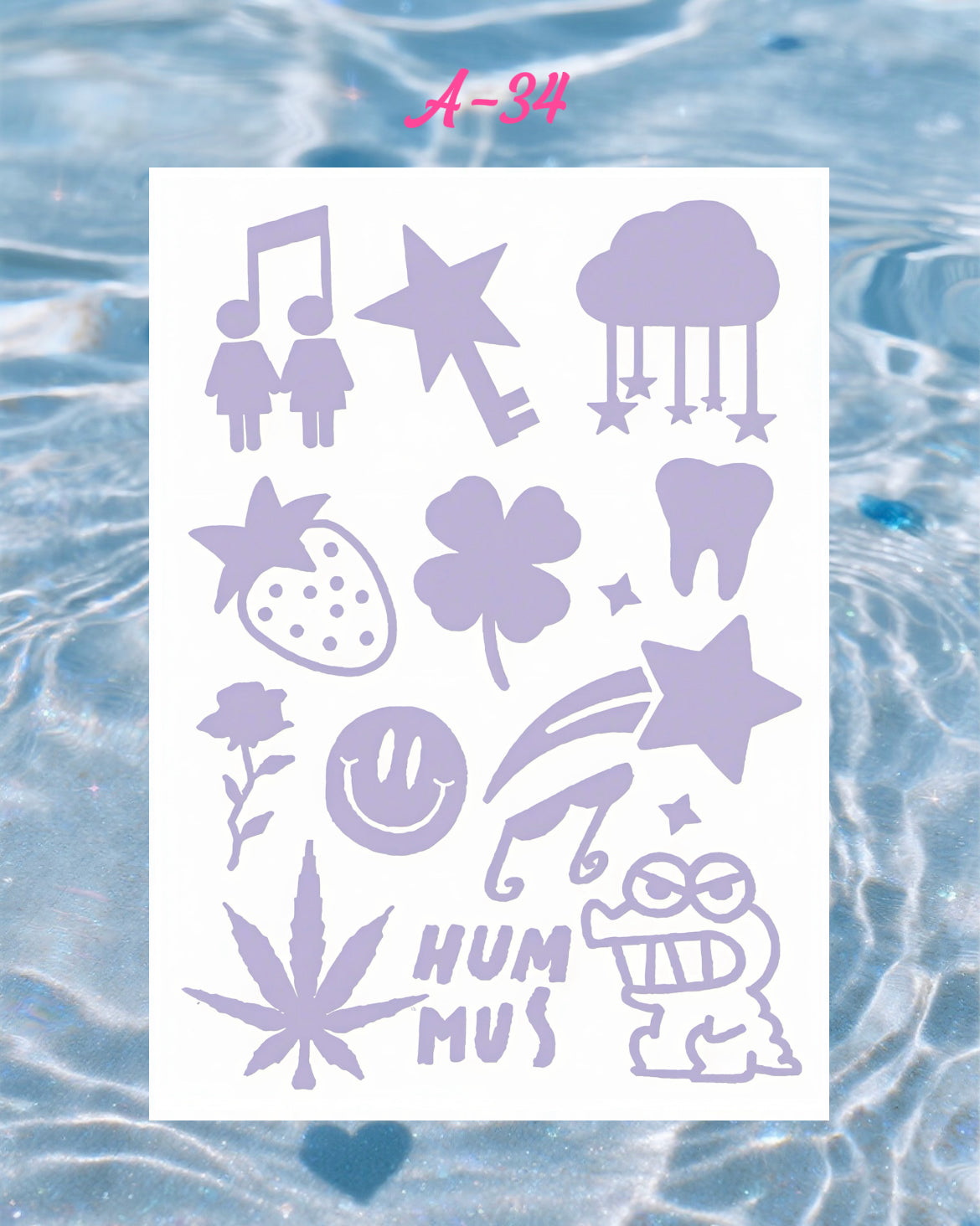 DIY Glitter Tattoo Sticker-A series