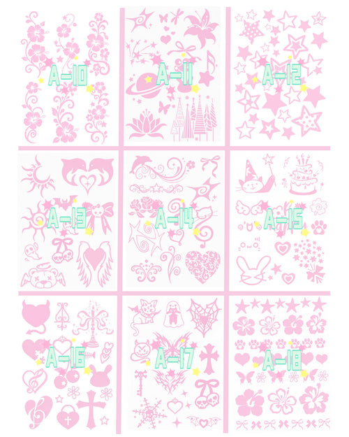 100/200/500 sheets Custom your pattern - DIY Glitter Tattoos