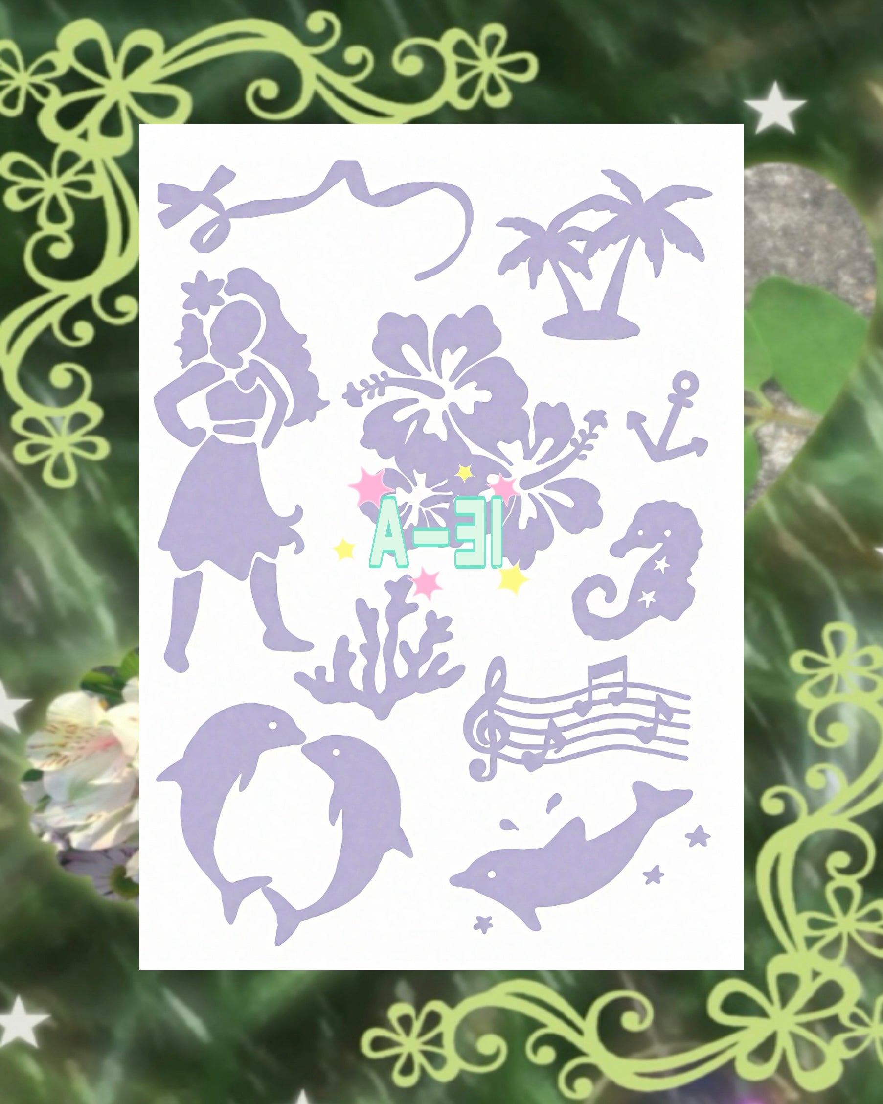 DIY Glitter Tattoo Sticker-A series