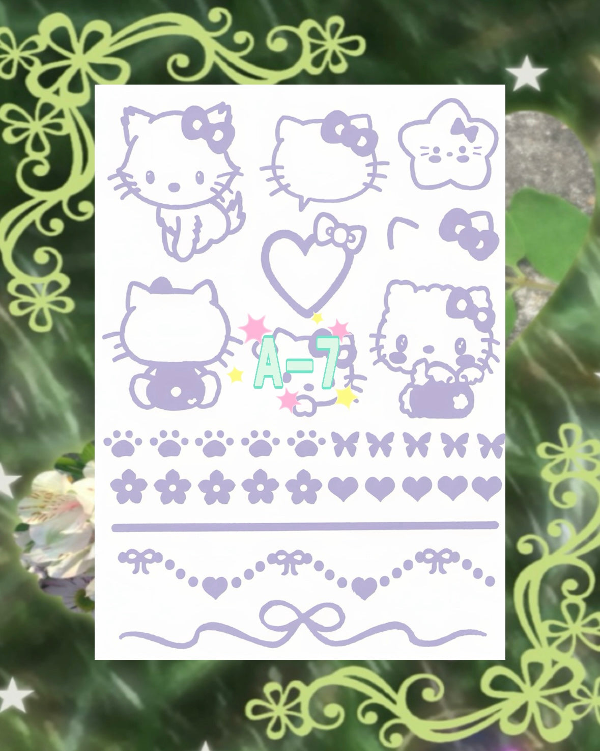 DIY Glitter Tattoo Sticker-A series