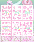 6 Sheets DIY Glitter Tattoos - M Series