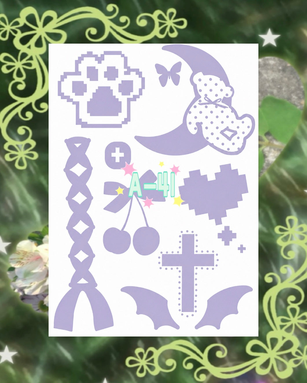 DIY Glitter Tattoo Sticker-A series
