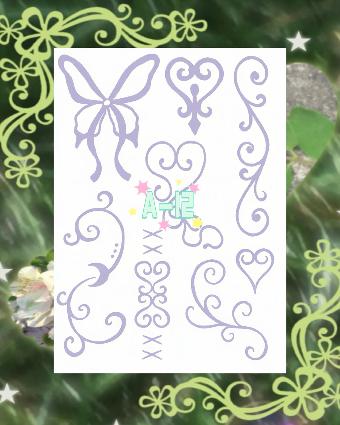 DIY Glitter Tattoo Sticker-A series