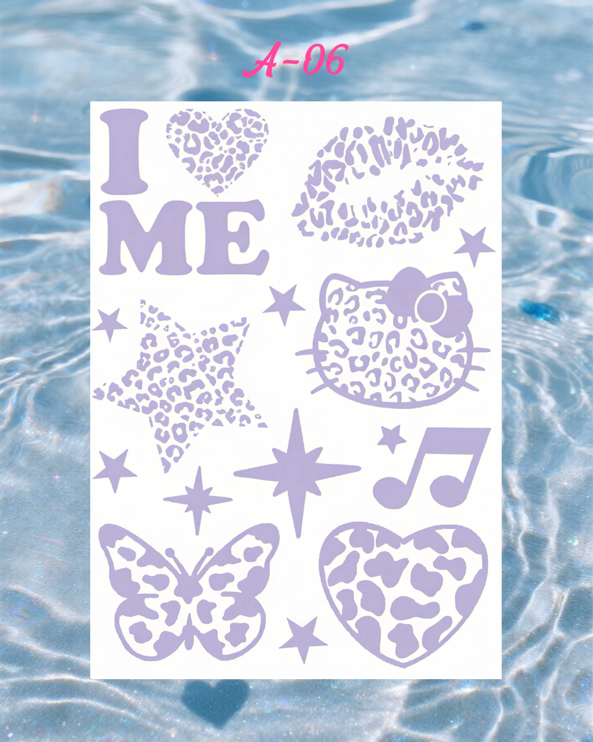 DIY Glitter Tattoo Sticker-A series