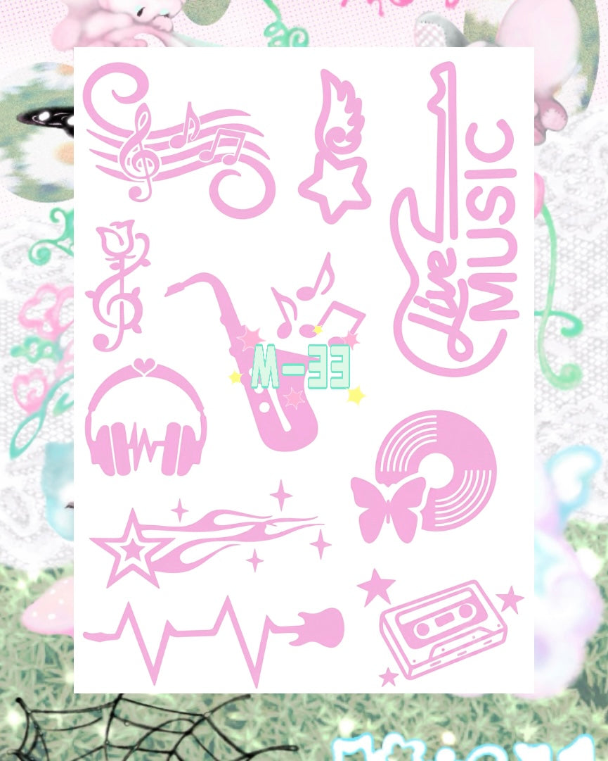 DIY Glitter Tattoo Sticker - M Series