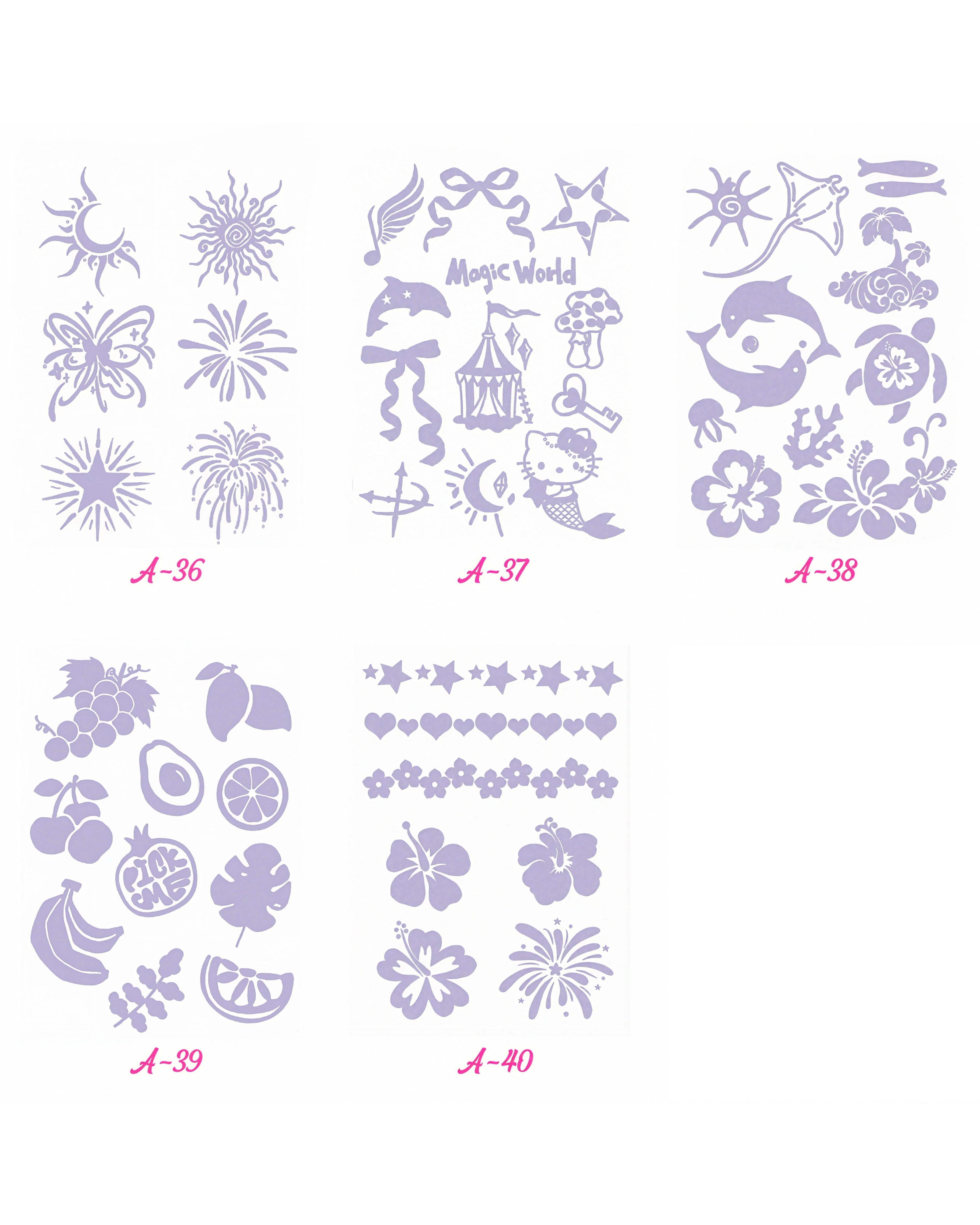 DIY Glitter Tattoo Sticker Set- A Series New Arrival