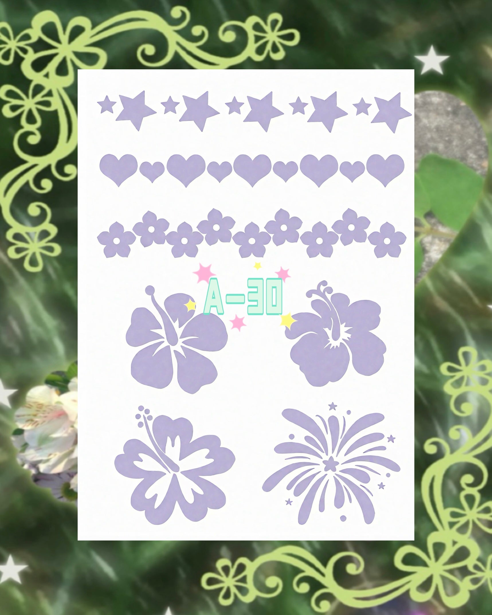 DIY Glitter Tattoo Sticker-A series
