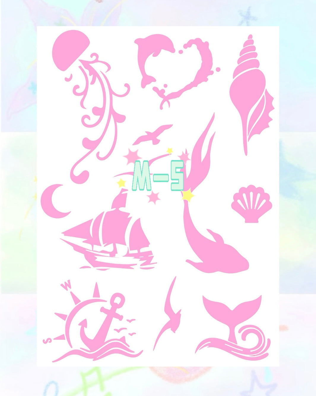 1 Sheet DIY Glitter Tattoos - M Series