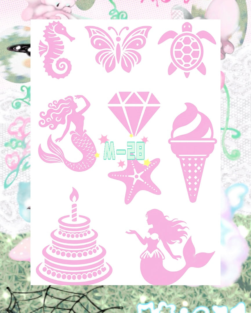 DIY Glitter Tattoo Sticker - M Series