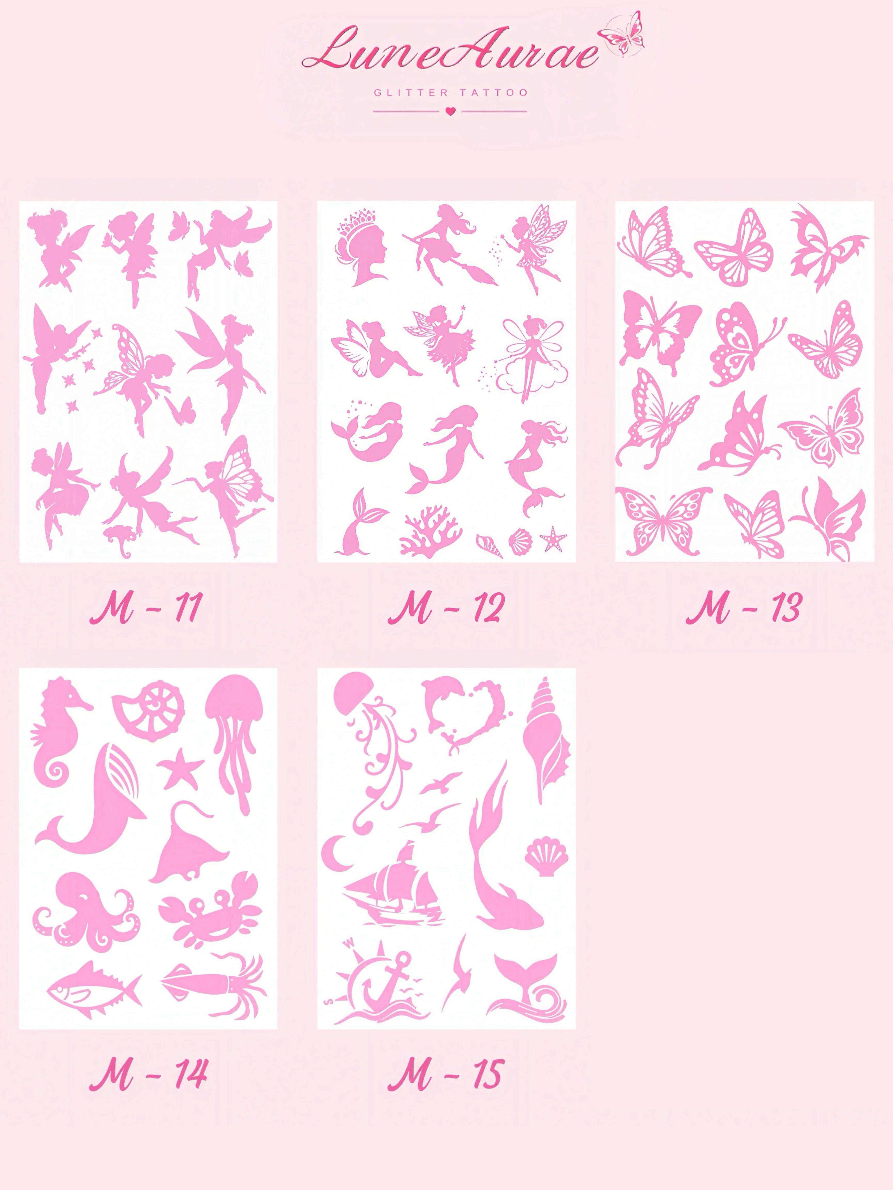DIY Glitter Tattoo Sticker - M Series