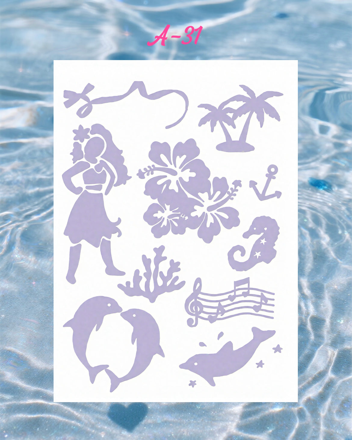 DIY Glitter Tattoo Sticker-A series