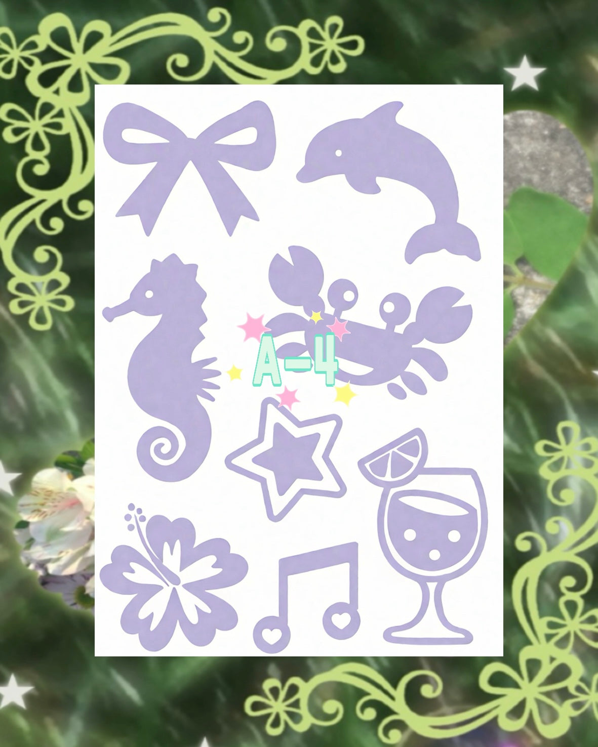 DIY Glitter Tattoo Sticker-A series