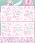 6 Sheets DIY Glitter Tattoos -A series