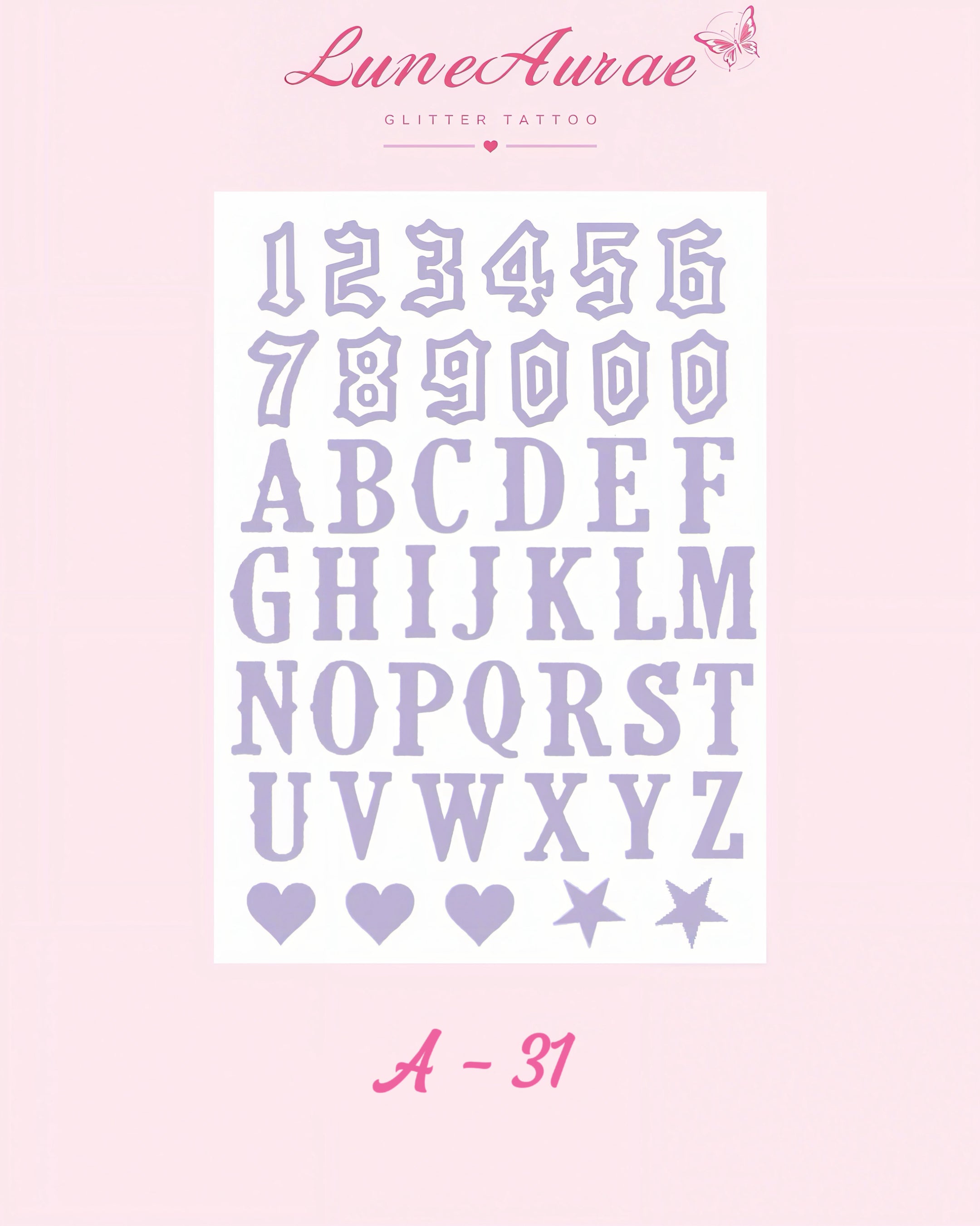 DIY Glitter Tattoo Sticker-A series